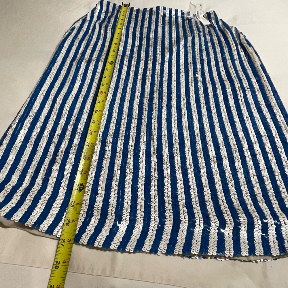 J.Crew Collection Striped Sequin Skirt Style G3573‎ Luxury Pencil Skirt - Picture 6 of 13